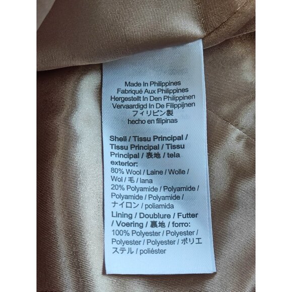 J.Crew Women's Villa Coat Nello Gori Salmon Italian Wool Size 4P US - Picture 5 of 11